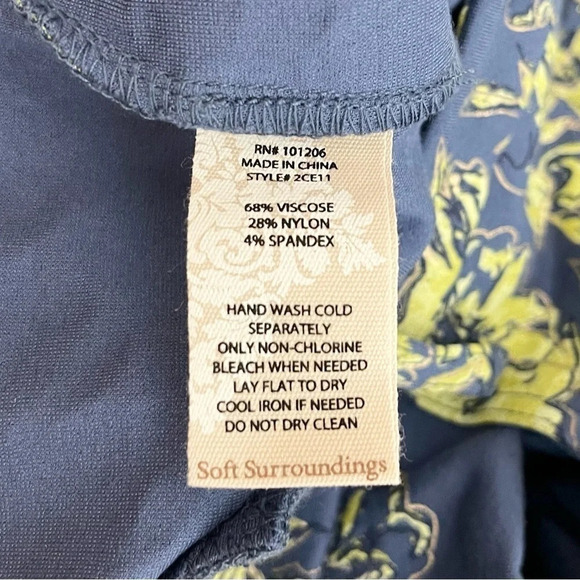 Soft Surroundings | Floral Elisabetta Pants Stretch Pockets EUC - Picture 7 of 7